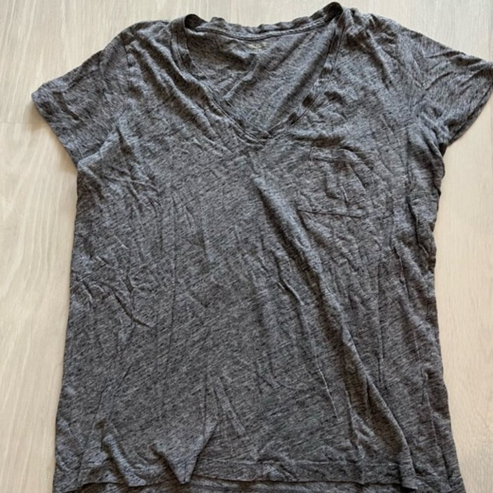 Grey V Neck Whisper Tee